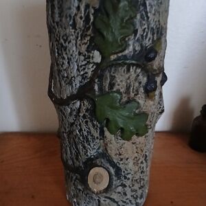 Antique Pottery Tree Trunk Vase
